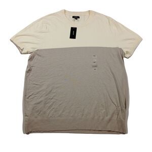 Alfani Colorblocked‎ Sweater Knit T-Shirt Mens 2XL London Plane $60